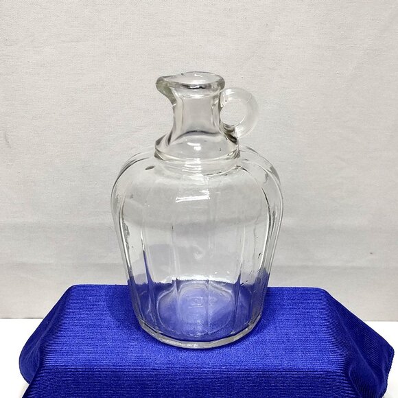 White House Pure Apple Cider Vinegar Glass Jug 1Qt Ribbed Design Vintage 1920 - Picture 1 of 10